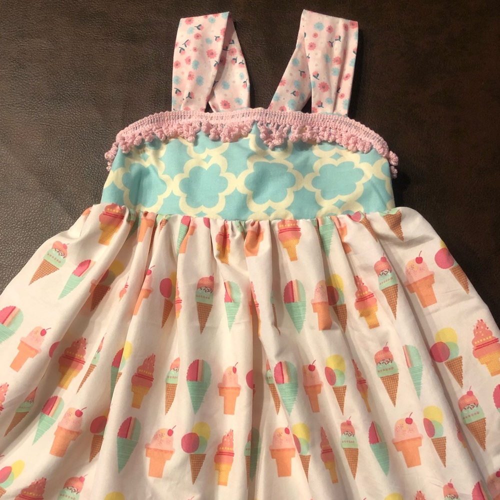 3T ice cream dress from Etsy shop Very Chic Baby!Like new and handmade!